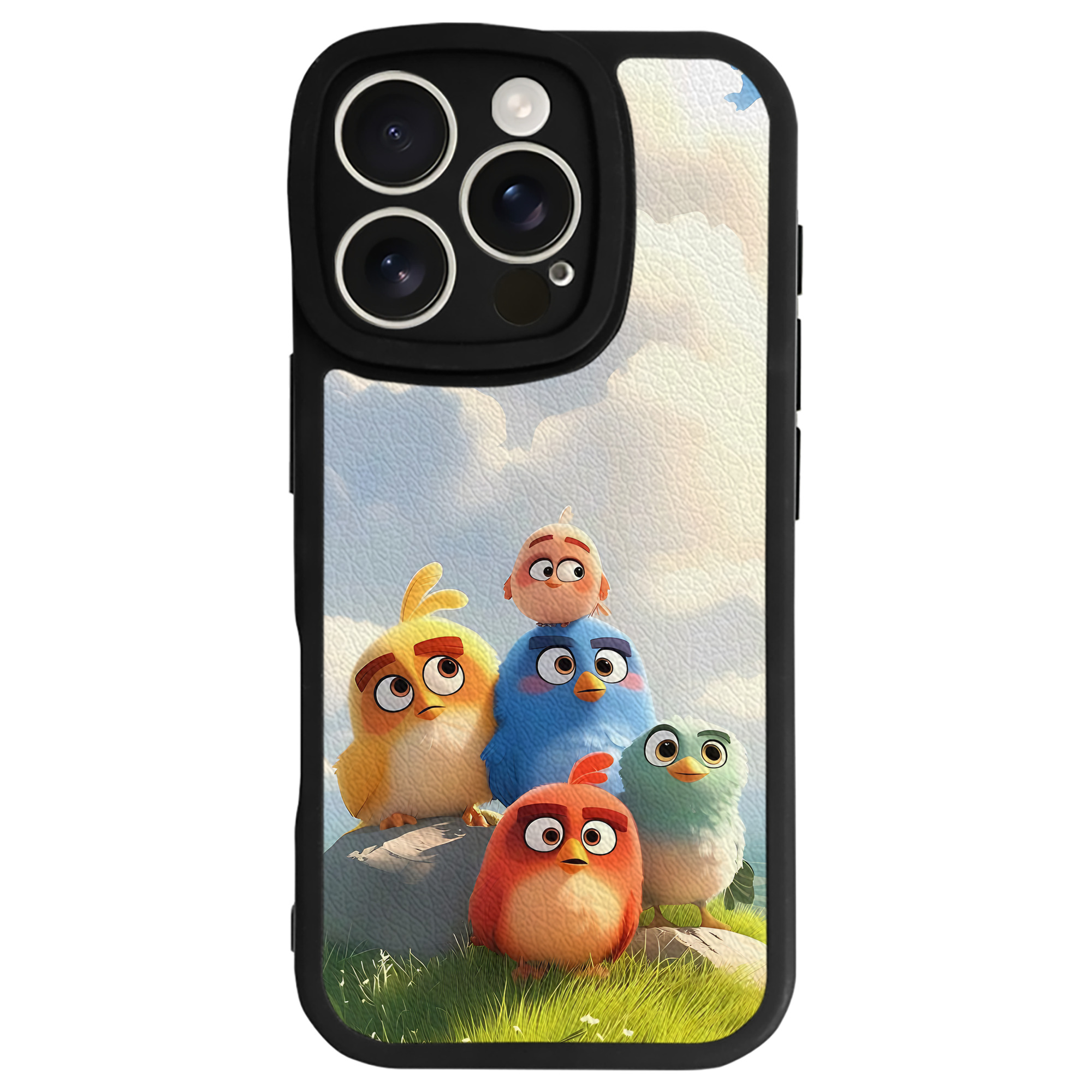 （画像用） Angry Birds アングリーバード 【iPhone 16シリーズ対応】シリコンスマホケース（レザー調） 材質：シリコン